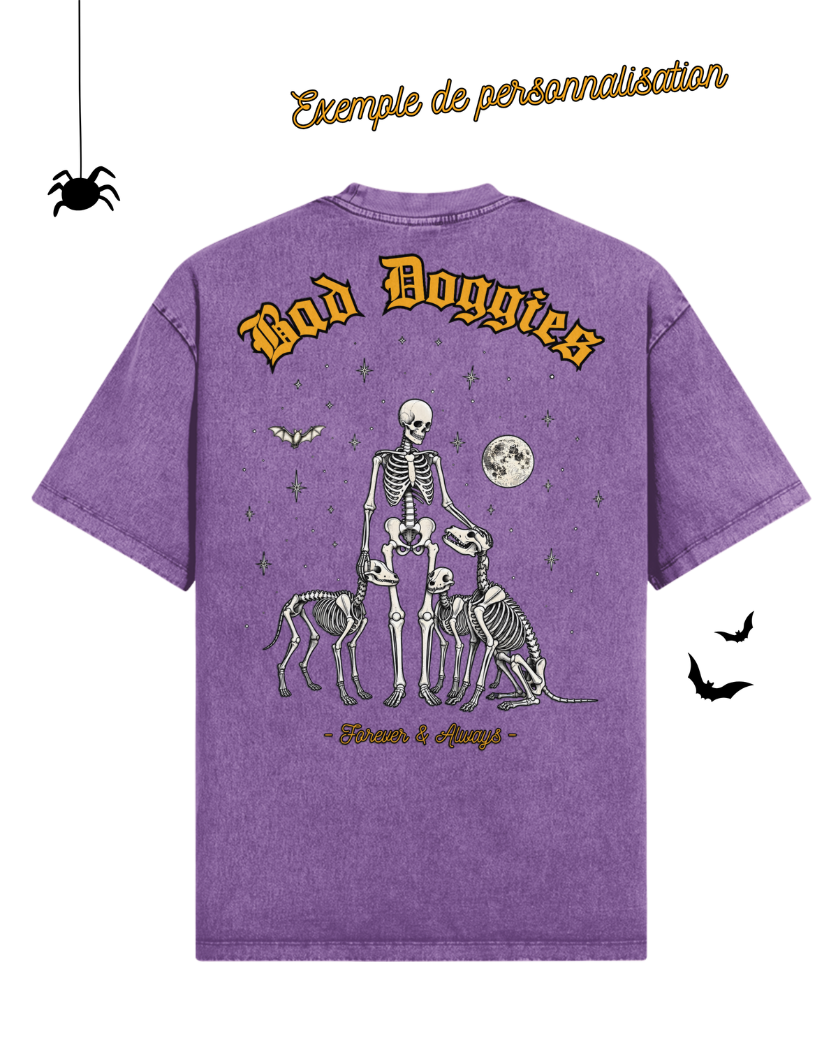 T-shirt Oversize Forever & Always 💀🕯️ 𝖆̀ 𝖕𝖊𝖗𝖘𝖔𝖓𝖓𝖆𝖑𝖎𝖘𝖊𝖗