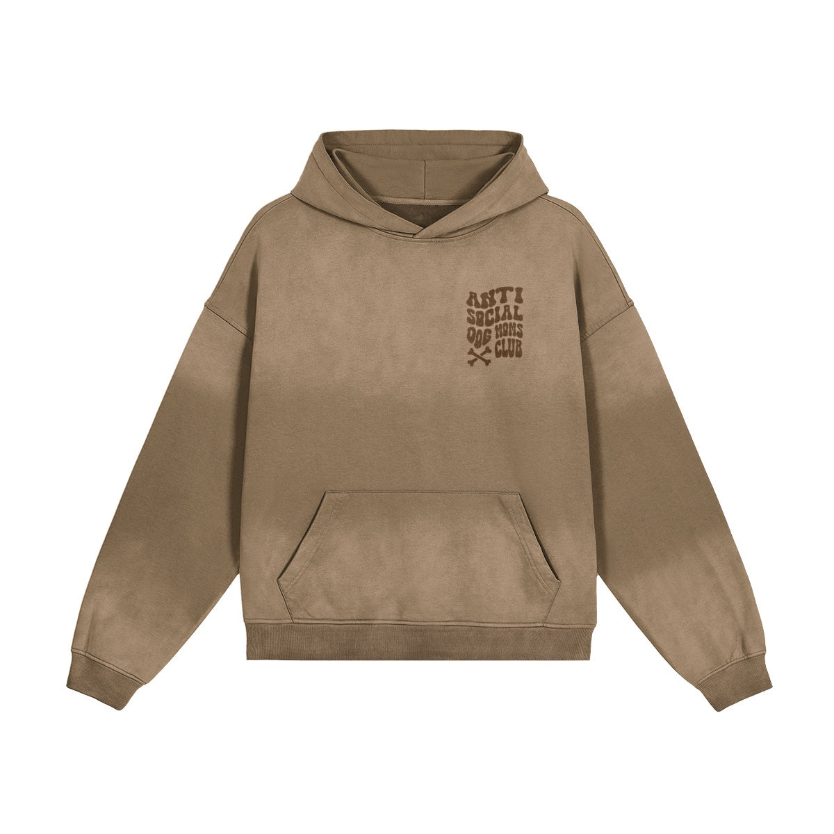 Hoodie Oversize Délavé 🦴 Anti Social Dog Moms Club 🦴