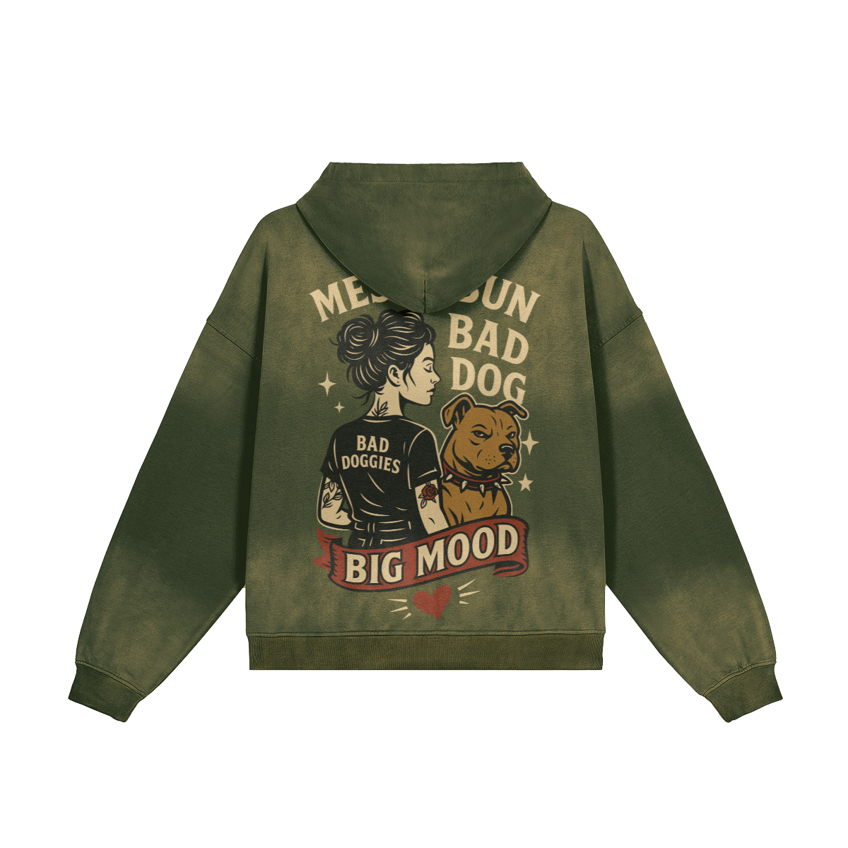 Hoodie Oversize Délavé - Messy Bun ✨ (𝑎̀ 𝑝𝑒𝑟𝑠𝑜𝑛𝑛𝑎𝑙𝑖𝑠𝑒𝑟)