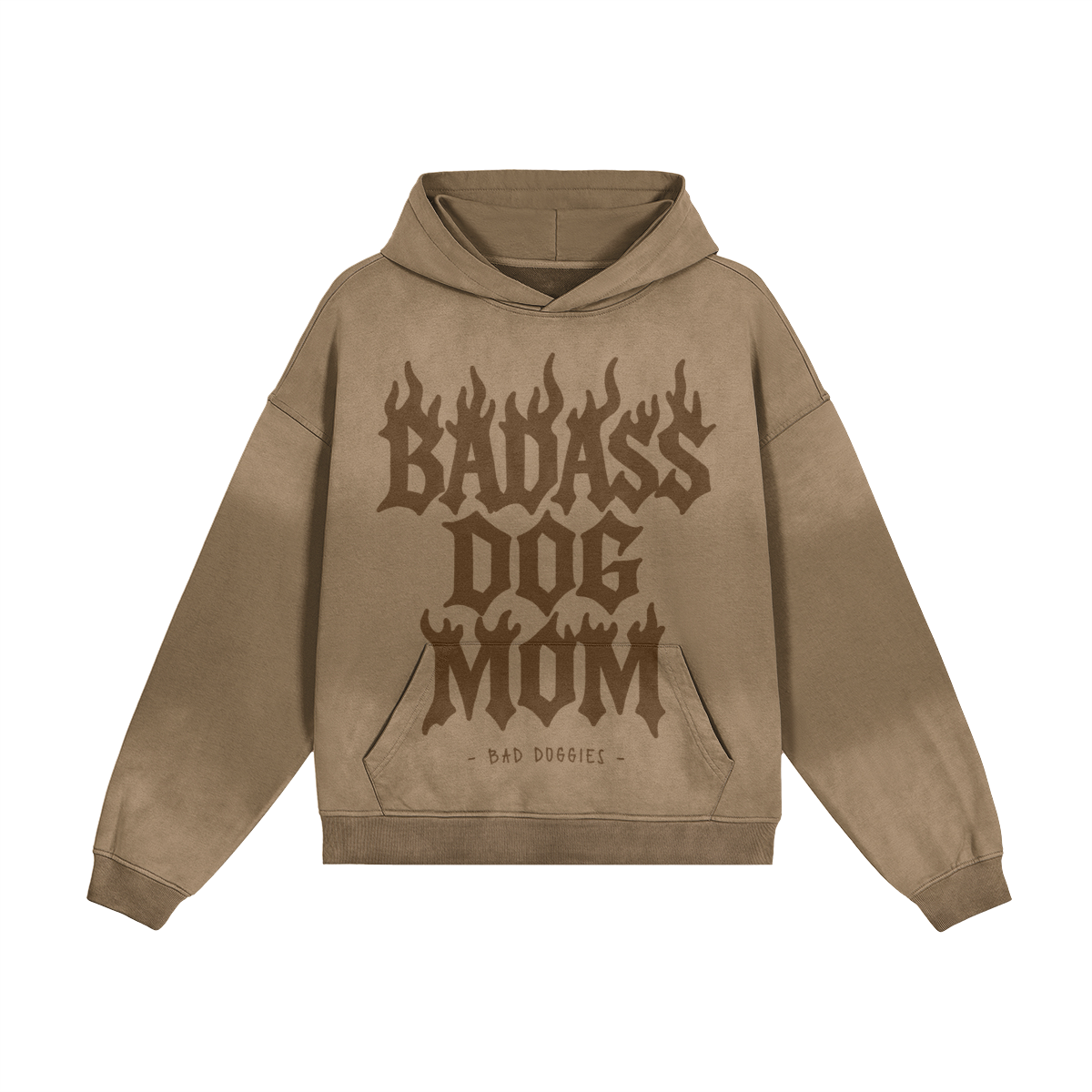 Hoodie Oversize Délavé - BADASS DOG MOM