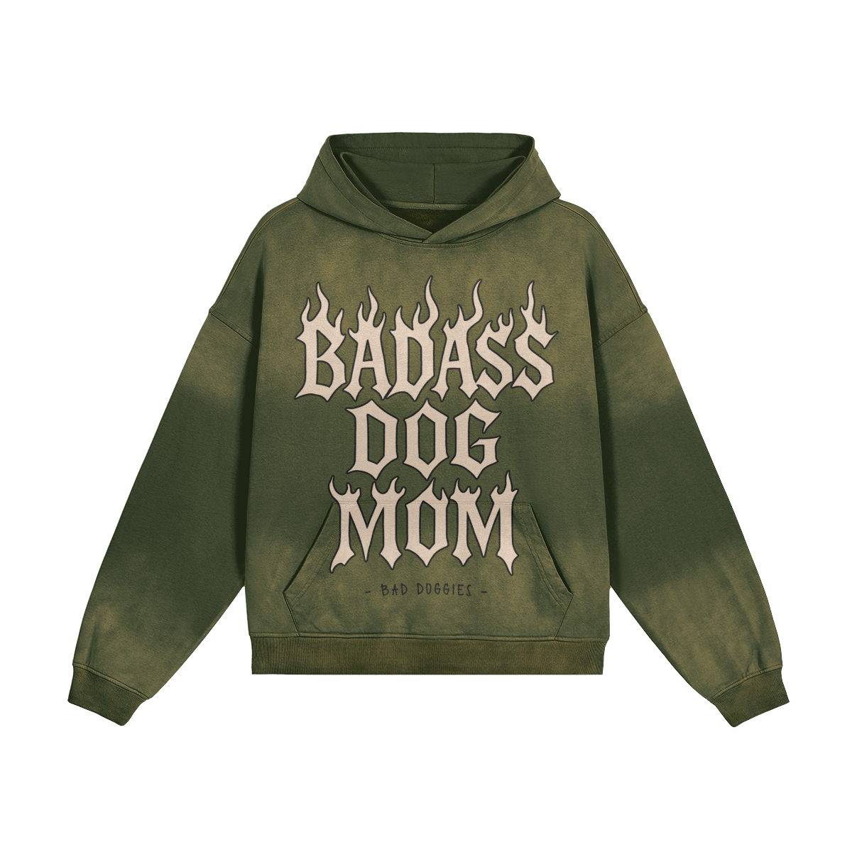 Hoodie Oversize Délavé - BADASS DOG MOM