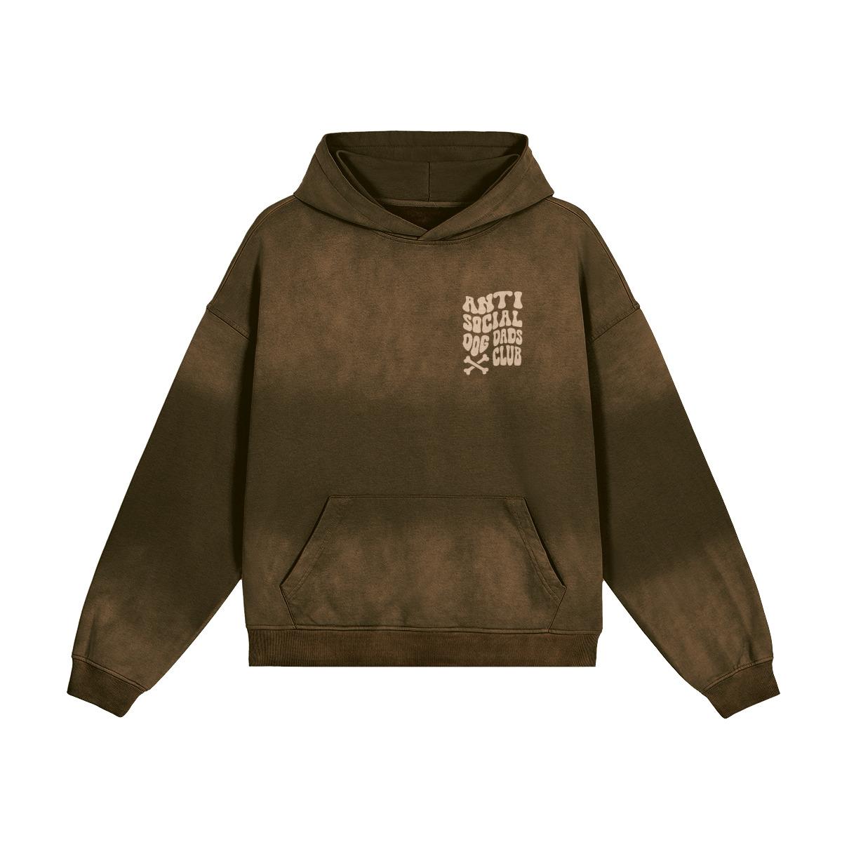 Hoodie Oversize Délavé 🦴 Anti Social Dog Dads Club 🦴