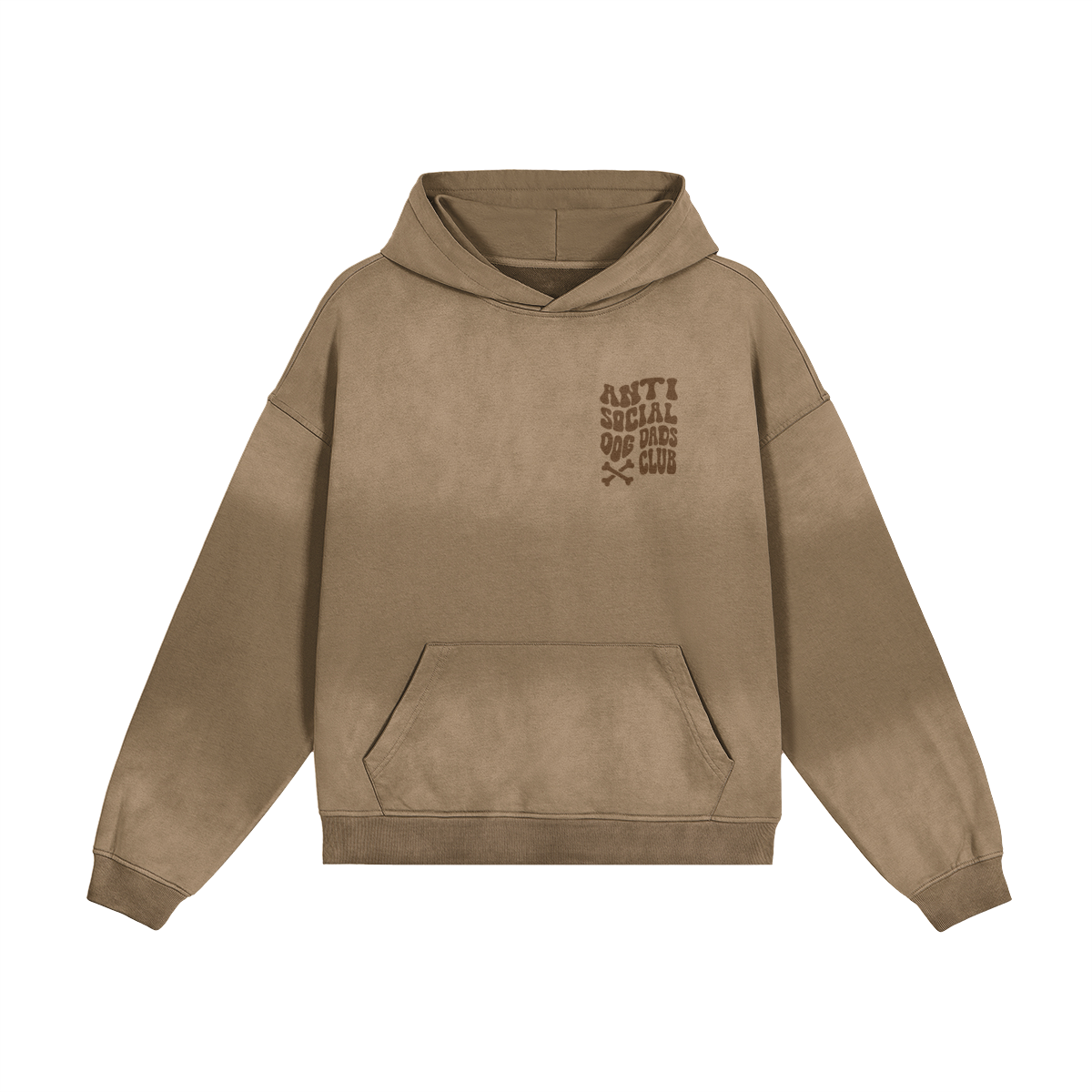 Hoodie Oversize Délavé 🦴 Anti Social Dog Dads Club 🦴