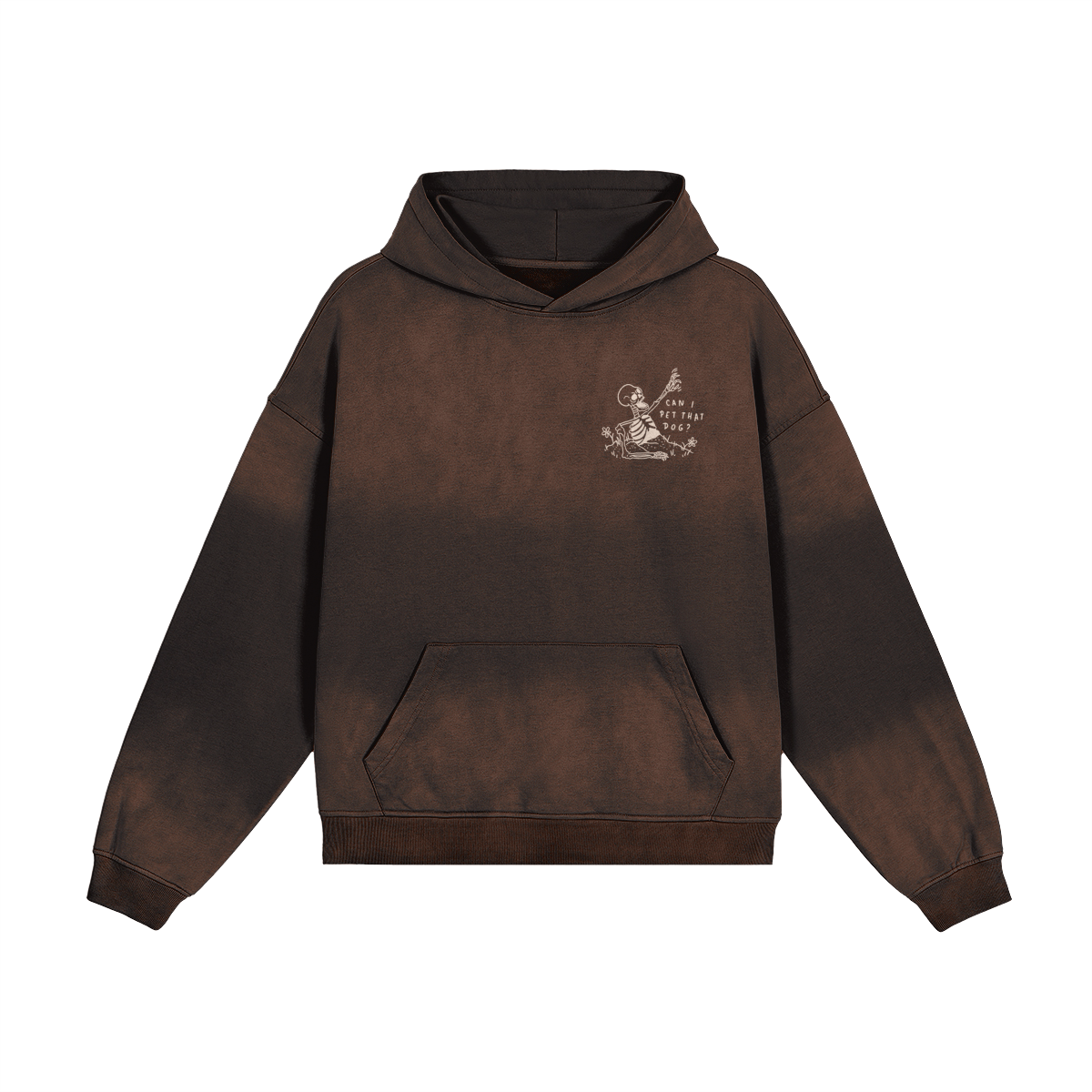 Hoodie Oversize Délavé - Can I Pet That Dog ? 🪦☝️