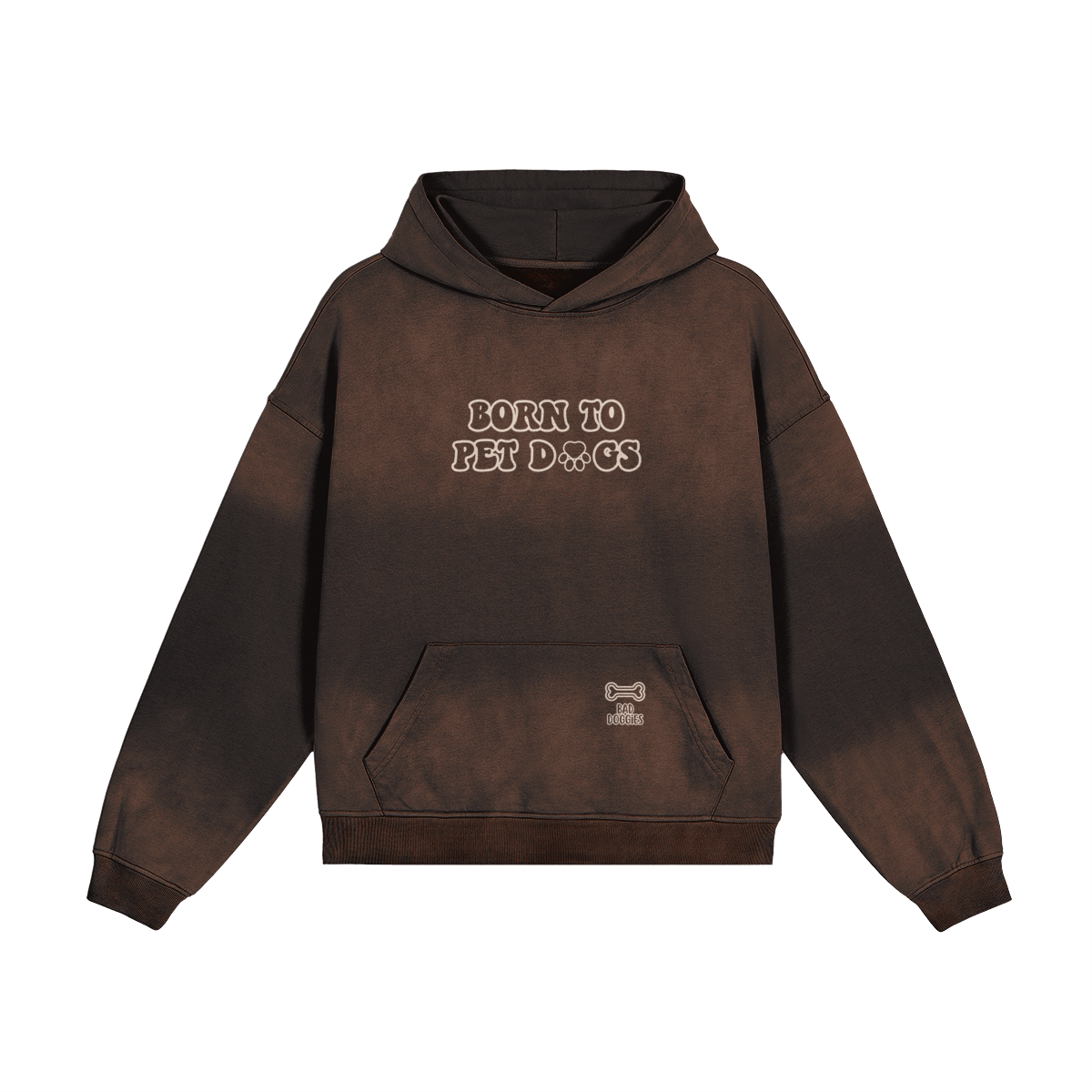Hoodie Oversize Délavé - BORN TO PET DOGS 🐾