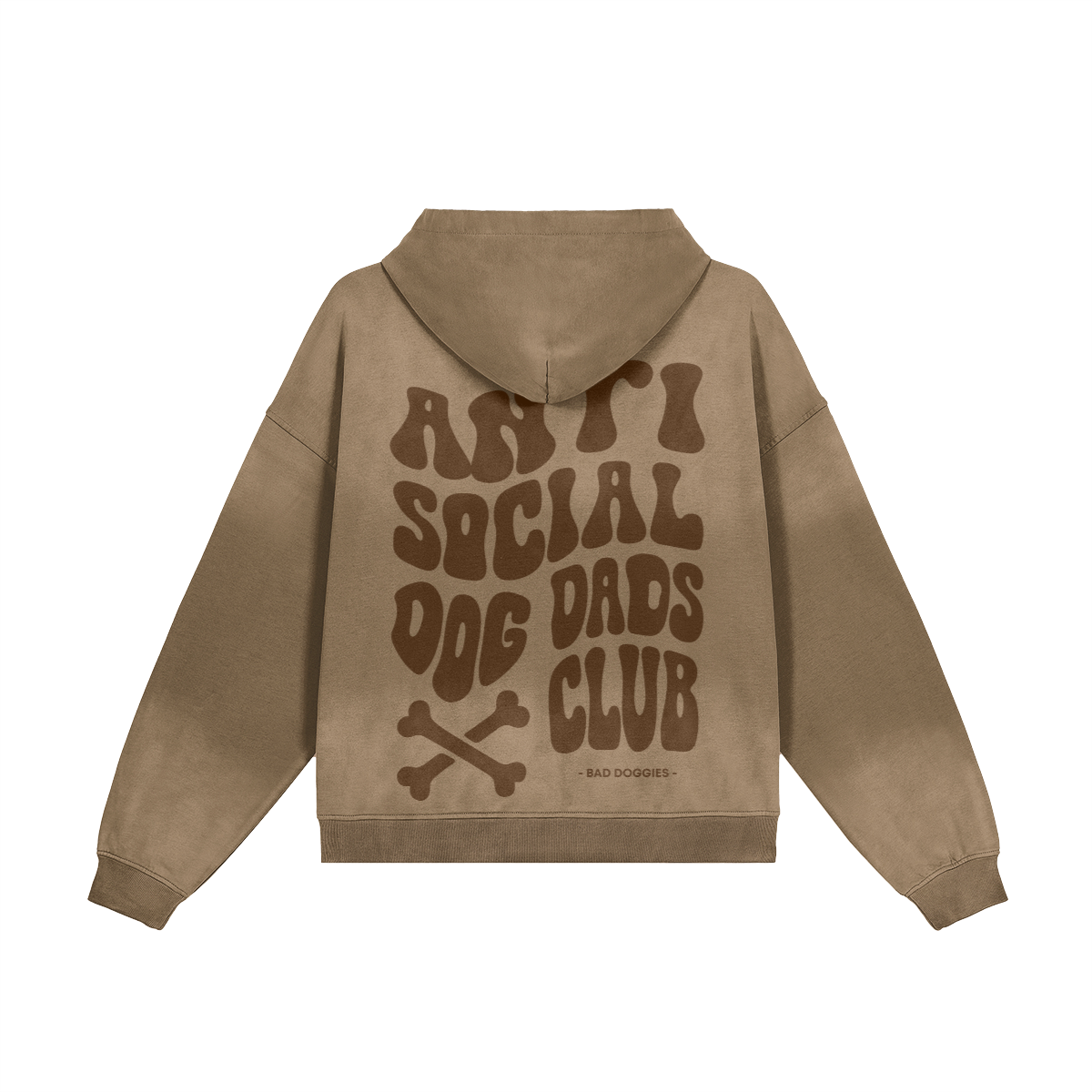 Hoodie Oversize Délavé 🦴 Anti Social Dog Dads Club 🦴