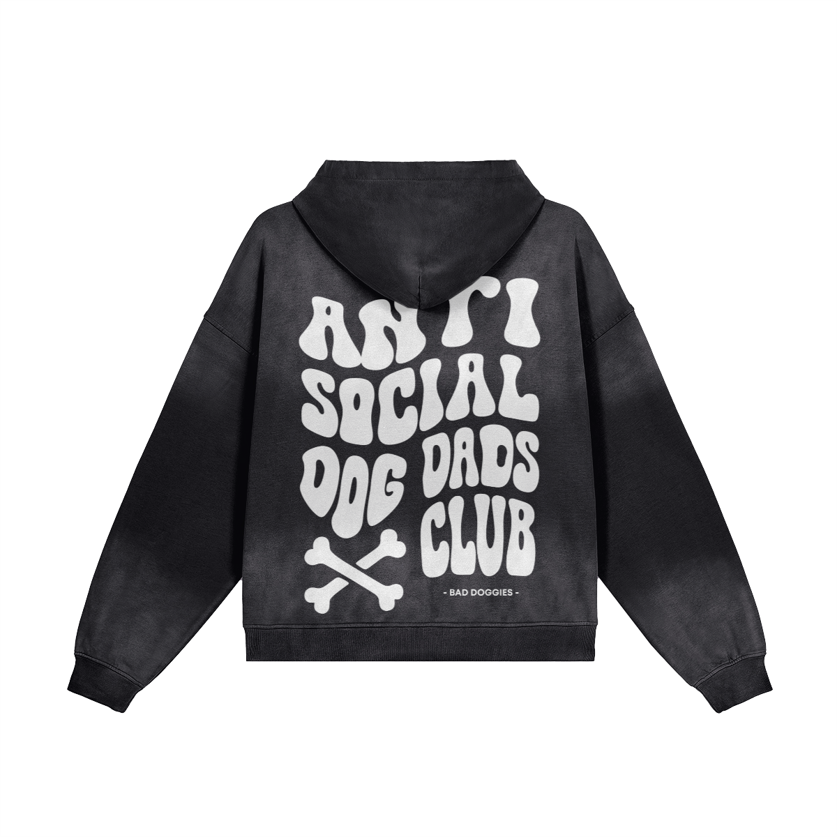 Hoodie Oversize Délavé 🦴 Anti Social Dog Dads Club 🦴
