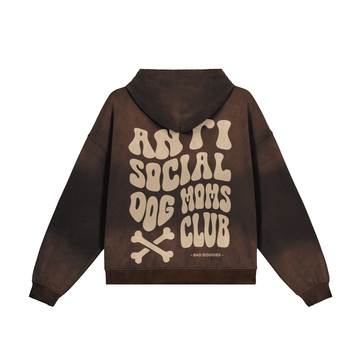 Hoodie Oversize Délavé 🦴 Anti Social Dog Moms Club 🦴