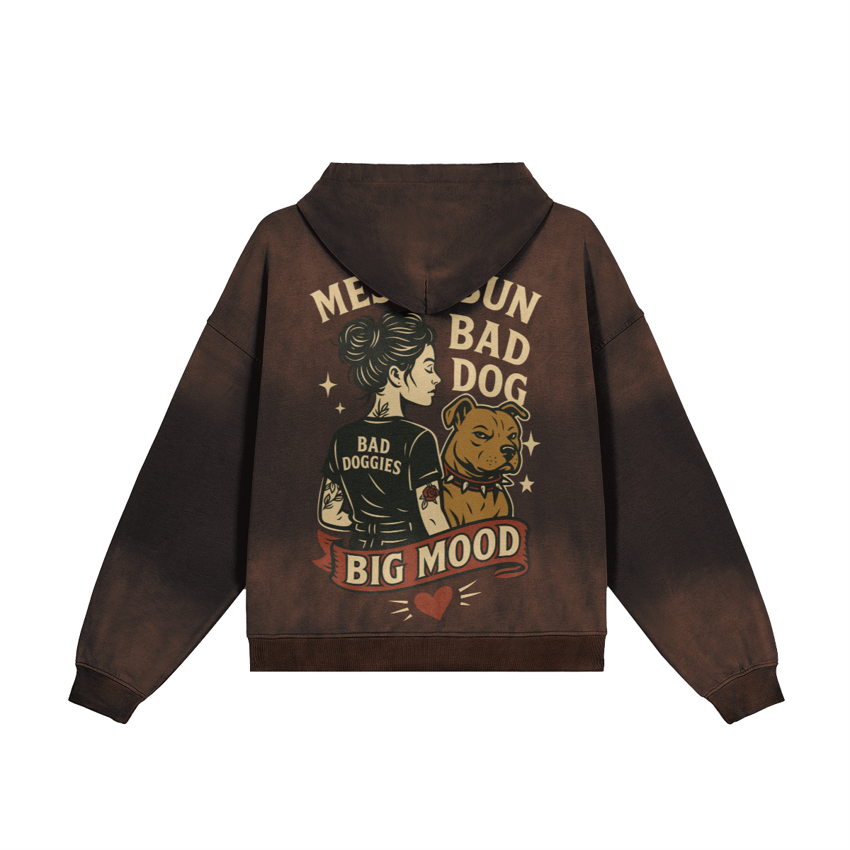 Hoodie Oversize Délavé - Messy Bun ✨ (𝑎̀ 𝑝𝑒𝑟𝑠𝑜𝑛𝑛𝑎𝑙𝑖𝑠𝑒𝑟)