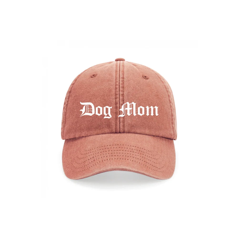 Casquette Brodée - 𝕯𝖔𝖌 𝕸𝖔𝖒 / 𝕯𝖔𝖌 𝕯𝖆𝖉 ✨ - Rouille / Dog Mom