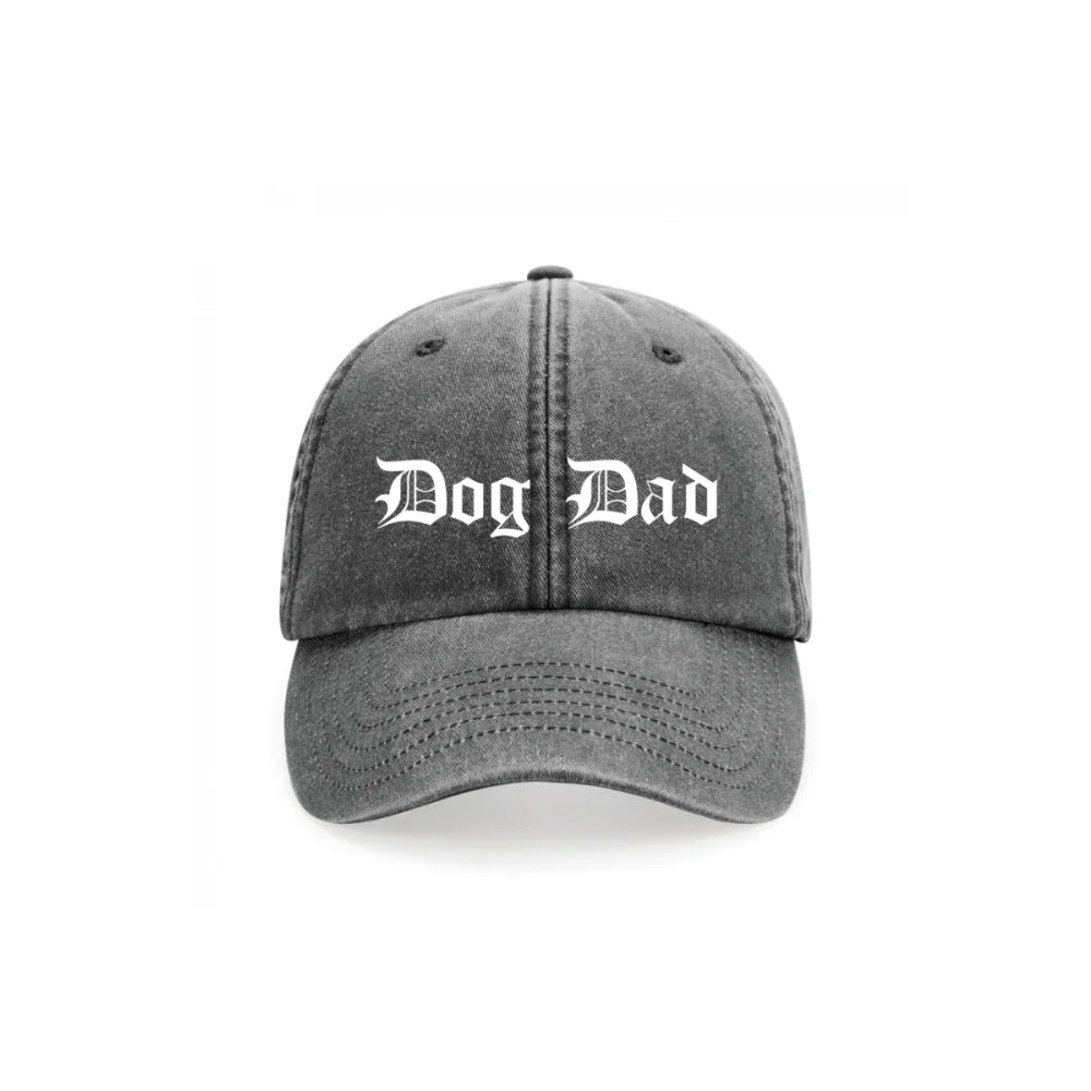 Casquette Brodée - 𝕯𝖔𝖌 𝕸𝖔𝖒 / 𝕯𝖔𝖌 𝕯𝖆𝖉 ✨ - Noir Denim / Dog