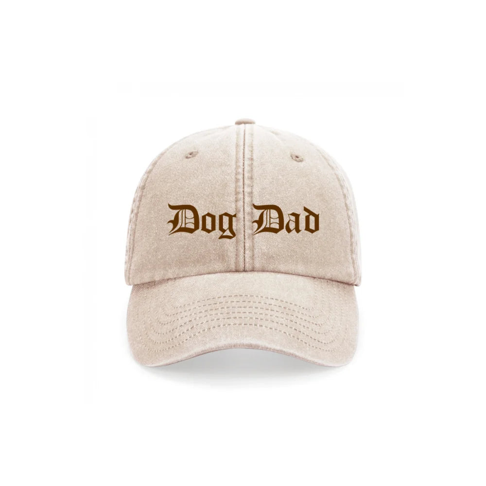 Casquette Brodée - 𝕯𝖔𝖌 𝕸𝖔𝖒 / 𝕯𝖔𝖌 𝕯𝖆𝖉 ✨ - Havane / Dog Dad