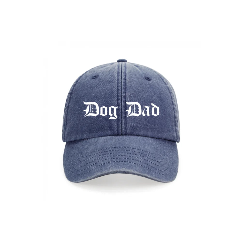 Casquette Brodée - 𝕯𝖔𝖌 𝕸𝖔𝖒 / 𝕯𝖔𝖌 𝕯𝖆𝖉 ✨ - Vintage Blue / Dog