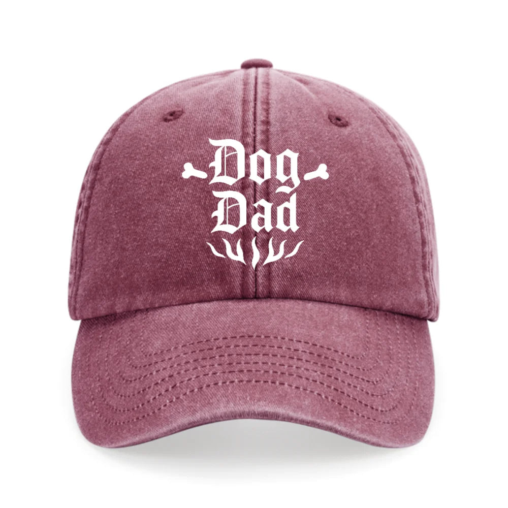 Casquette Brodée - 🦴 DOG DAD 🦴 - Vintage Red Casquette