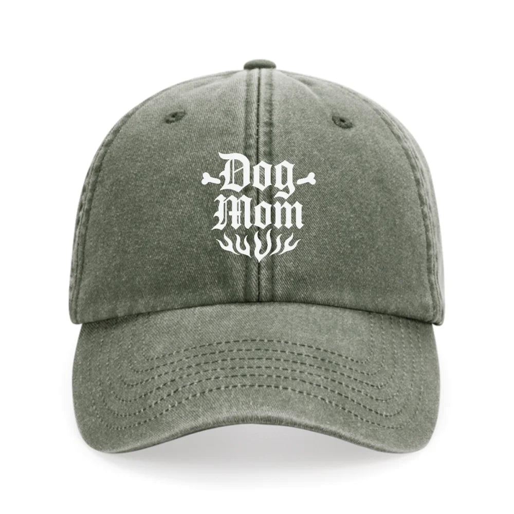 Casquette Brodée - 🦴 DOG MOM 🦴 - Olive Casquette Brodée