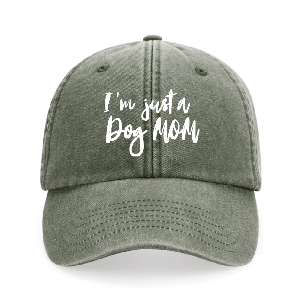 Casquette Brodée - I’m just a Dog Mom 💫 - Olive Casquette