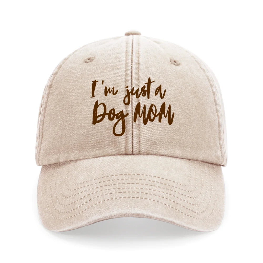 Casquette Brodée - I’m just a Dog Mom 💫 - Havane Casquette