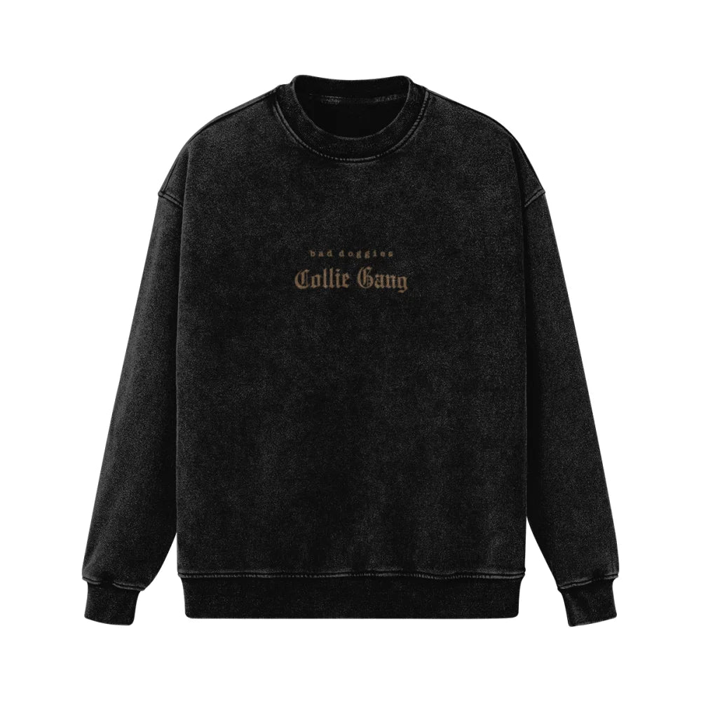 Crewneck Ultra Oversized BRODÉ - Collie Gang ✌️ - S