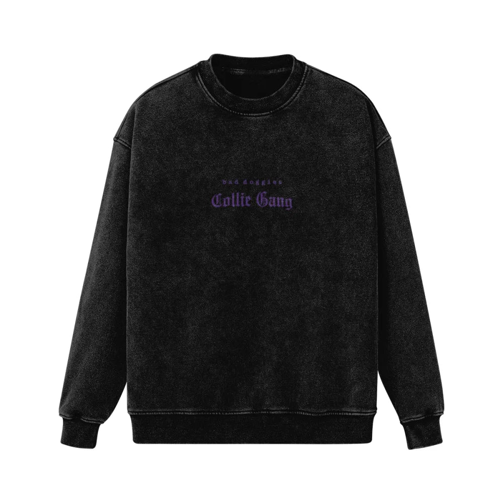 Crewneck Ultra Oversized BRODÉ - Collie Gang ✌️ - S