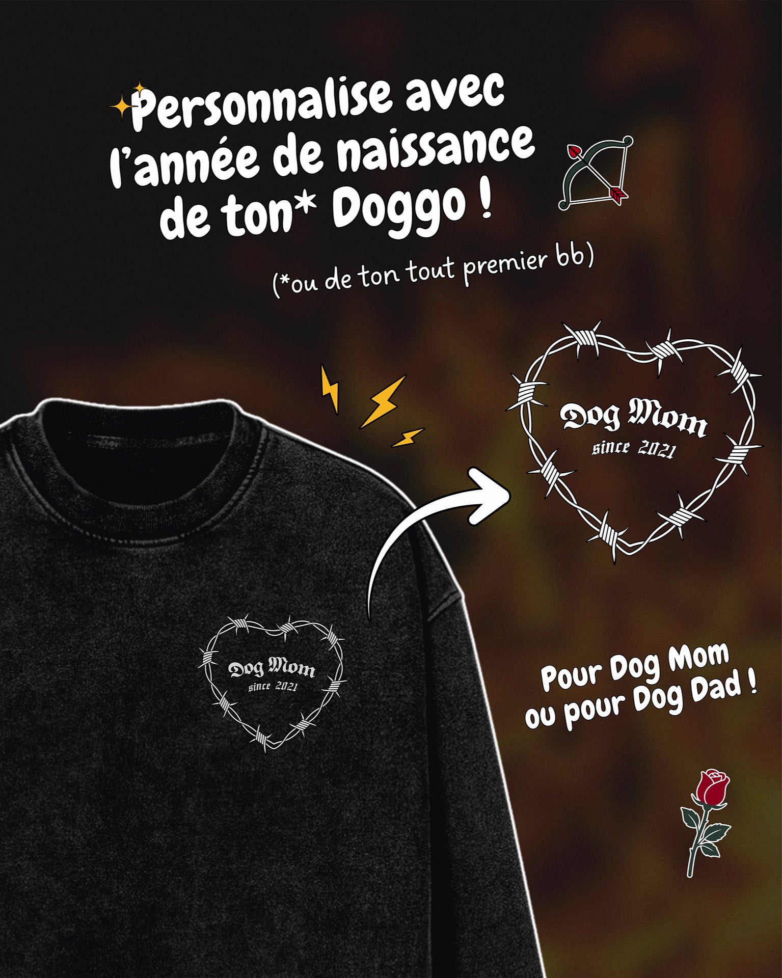 Crewneck 𝕯𝖔𝖌 𝕻𝖆𝖗𝖊𝖓𝖙 𝖘𝖎𝖓𝖈𝖊... ✨ 𝑎̀ 𝑝𝑒𝑟𝑠𝑜𝑛𝑛𝑎𝑙𝑖𝑠𝑒𝑟