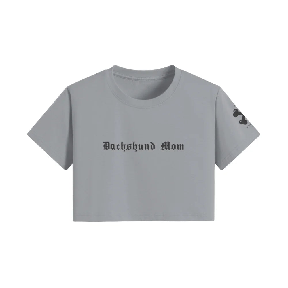 Crop Top Dachshund Mom ✨ - Grey Scofield / S Crop Top