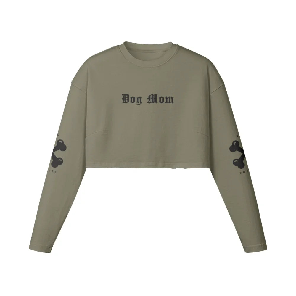 Crop Top Manches Longues Dog Mom đŽââ ïž - Artichaut / S Crop