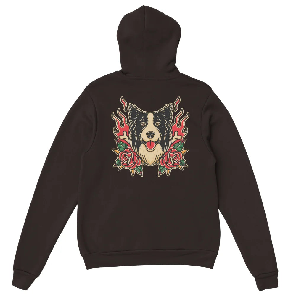Hoodie Bad Roses đ„ - Border Collie - Dark Chocolate / S