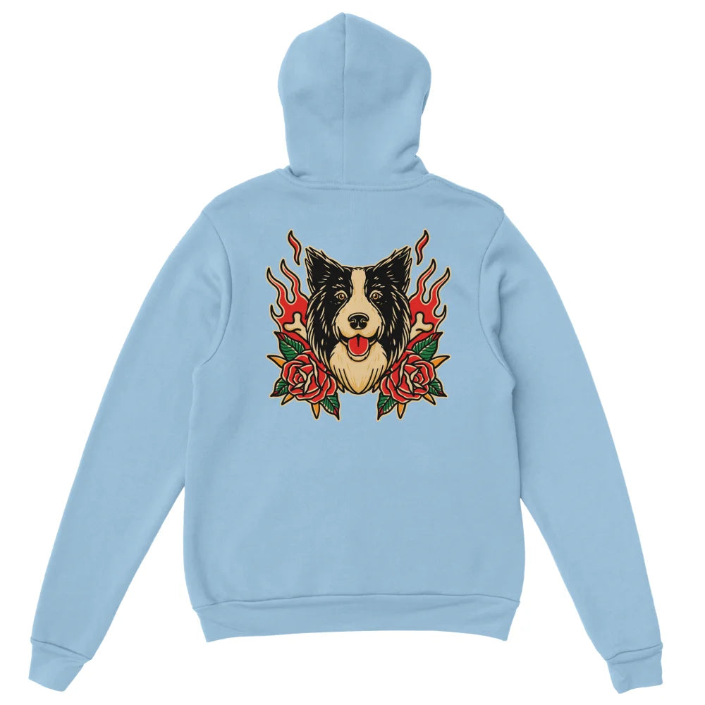 Hoodie Bad Roses đ„ - Border Collie - Light Blue / S Hoodie