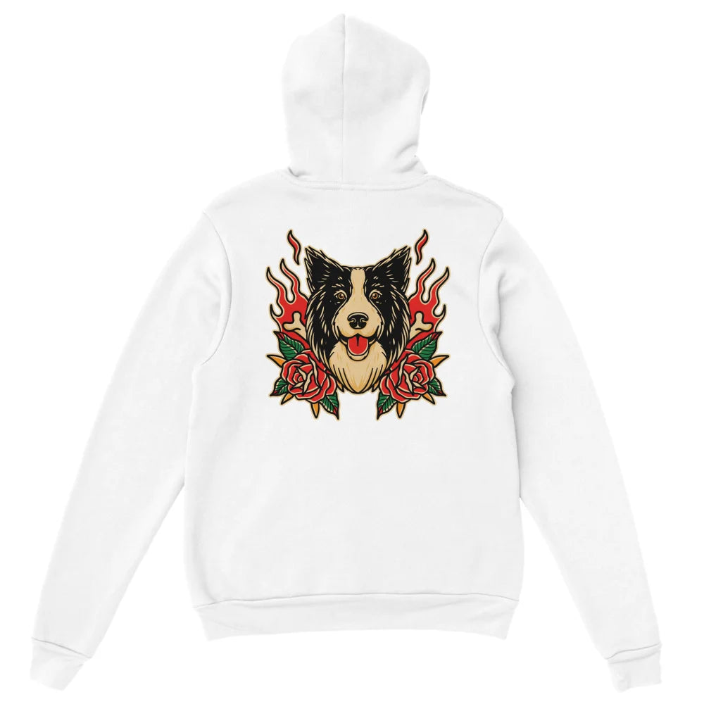 Hoodie Bad Roses đ„ - Border Collie - White comme Walter / S