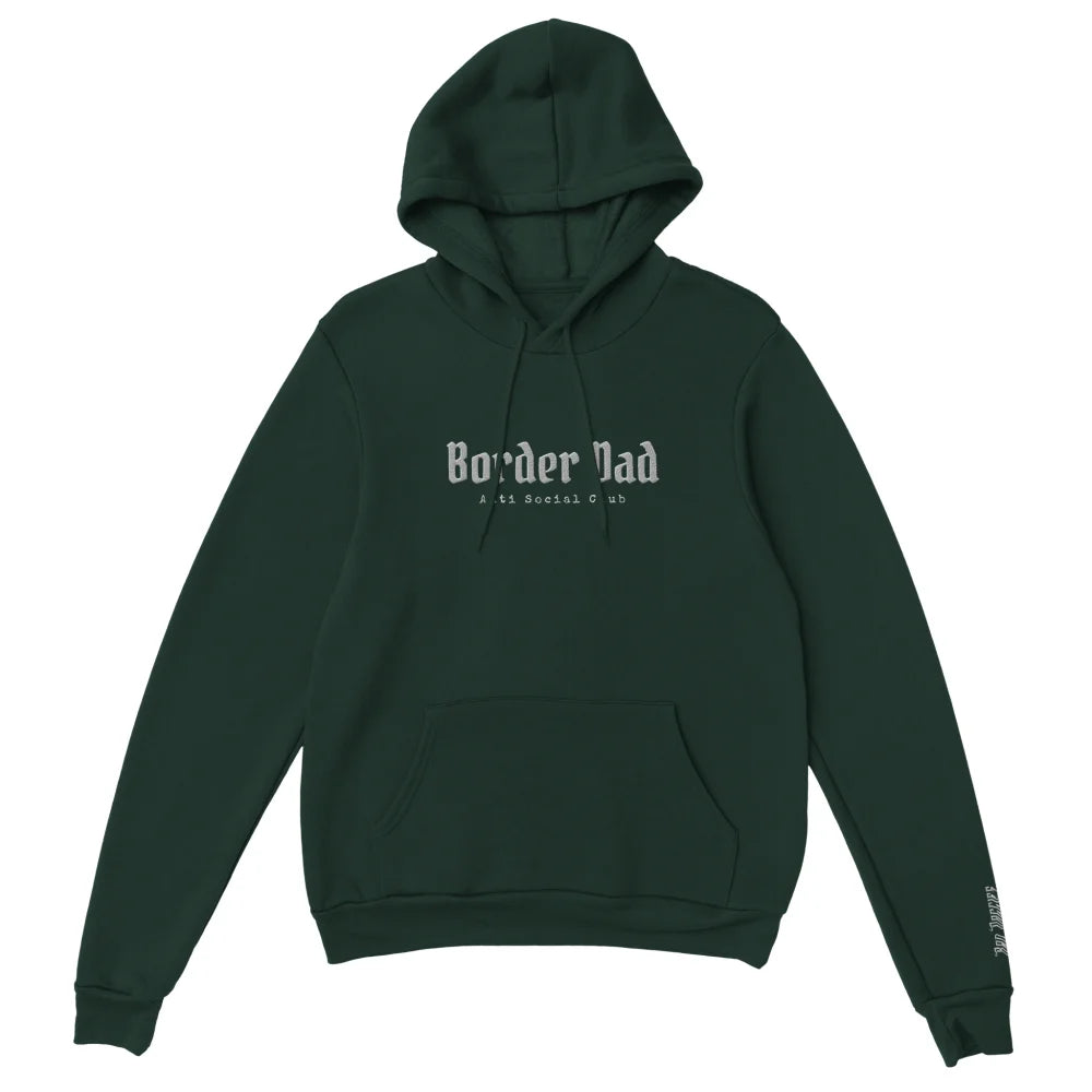 Hoodie Brodé - Border Dad Anti Social Club 👊 - Forest Green