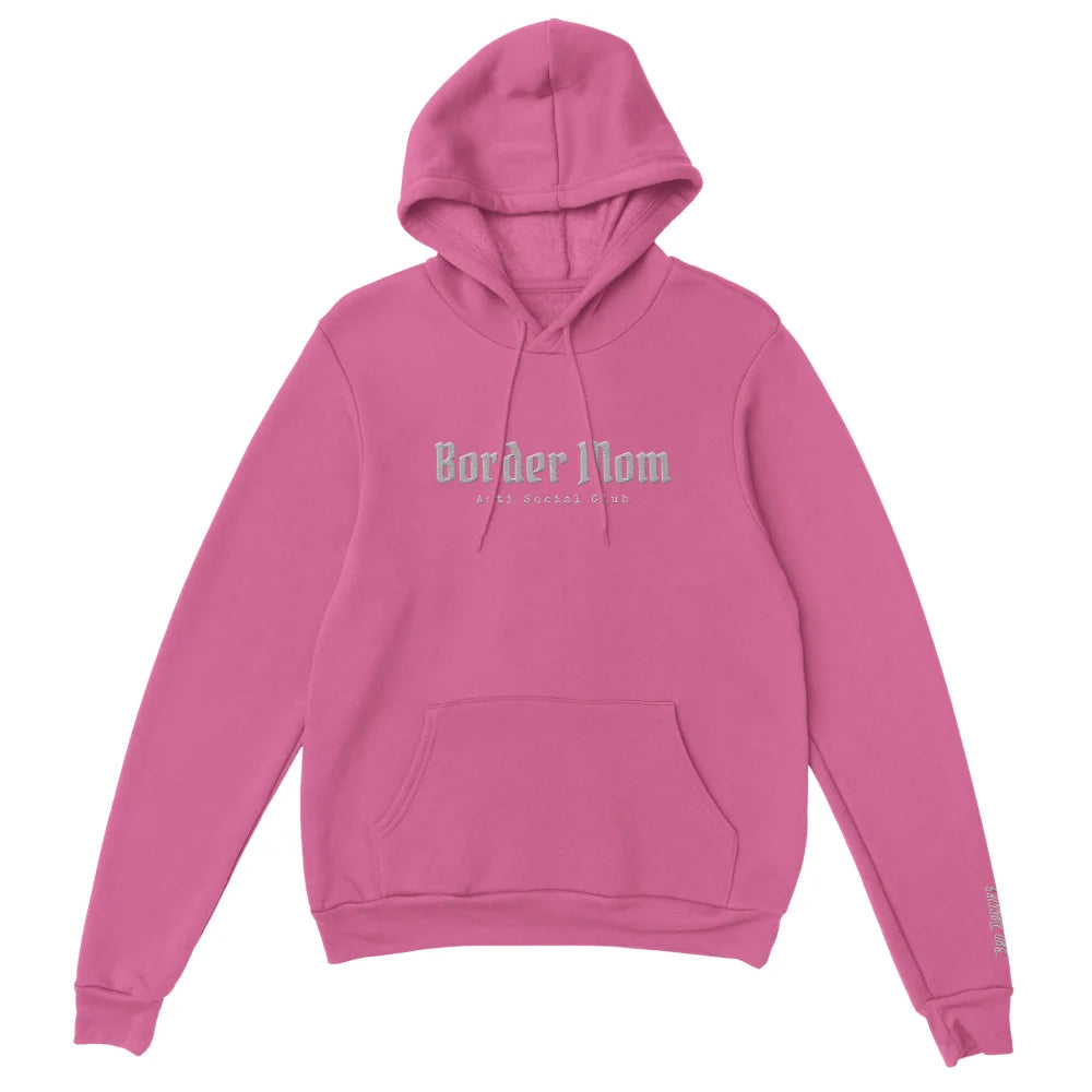 Hoodie Brodé - Border Mom Anti Social Club 👊 - Framboise
