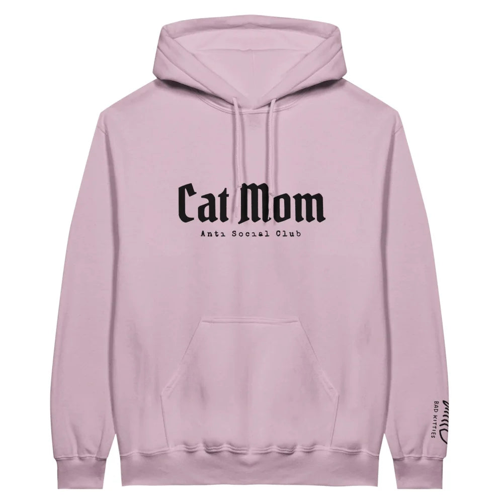 Hoodie BRODÉ - 𝕮𝖆𝖙 𝕸𝖔𝖒 𝙰𝚗𝚝𝚒 𝚂𝚘𝚌𝚒𝚊𝚕 𝙲𝚕𝚞𝚋 ✨ - Rose Poudré / S