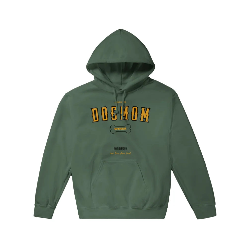 Sweat Ă capuche vert avec imprimĂ© âDOGNOMâ sur le devant.