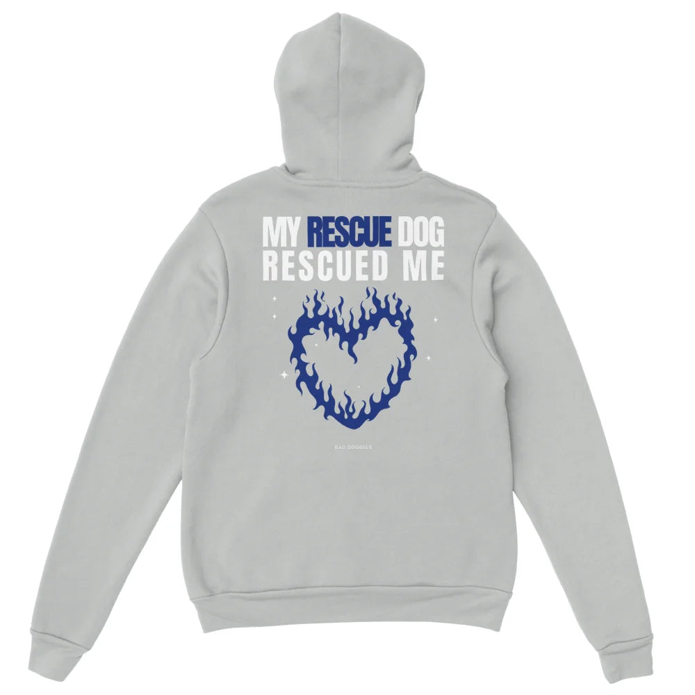 Hoodie My Rescue Dog Rescued Me - Grey Scofield / S Hoodie