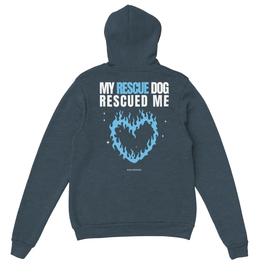 Hoodie My Rescue Dog Rescued Me - Dark Grey / S Hoodie My
