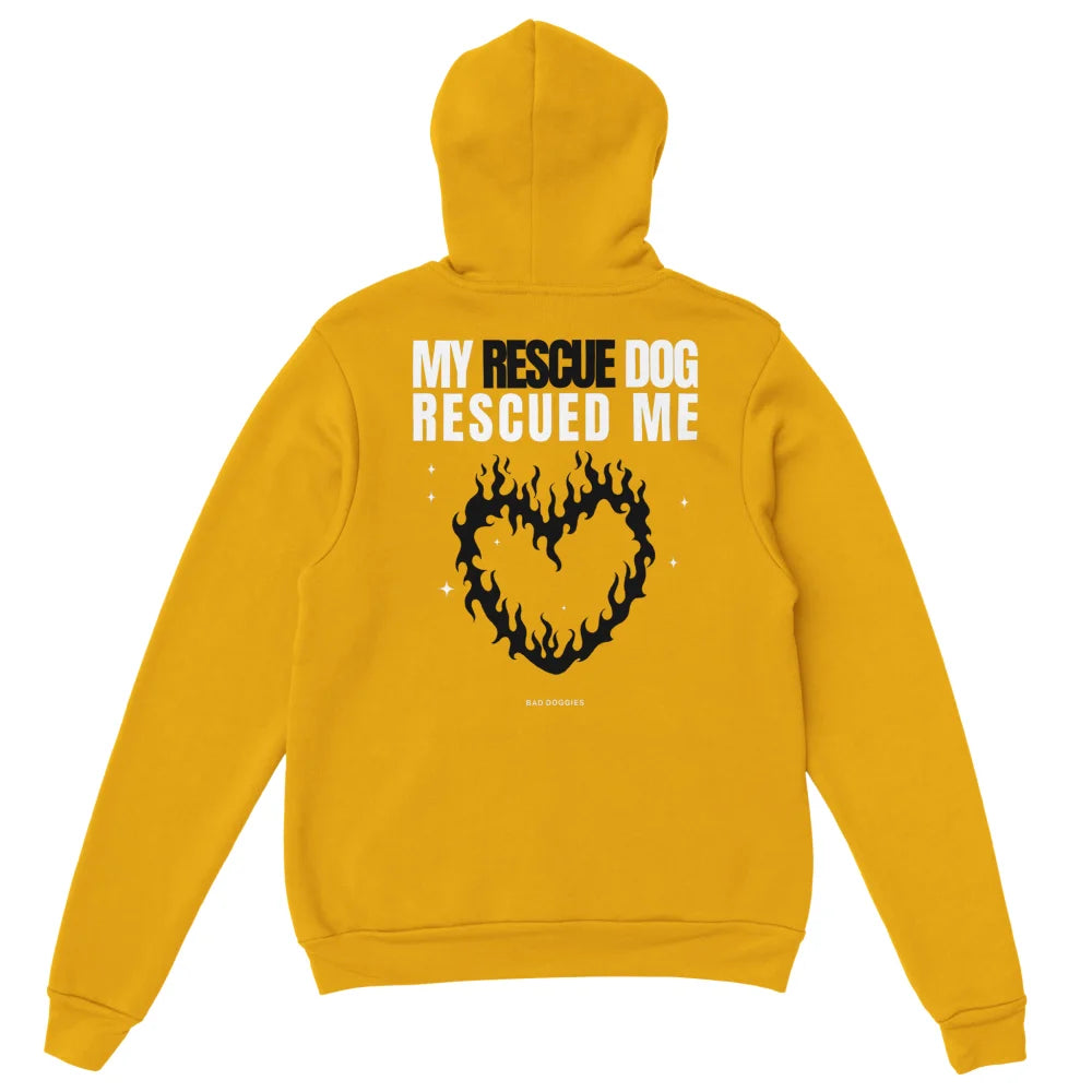 Hoodie My Rescue Dog Rescued Me - Gold is the New Black / S