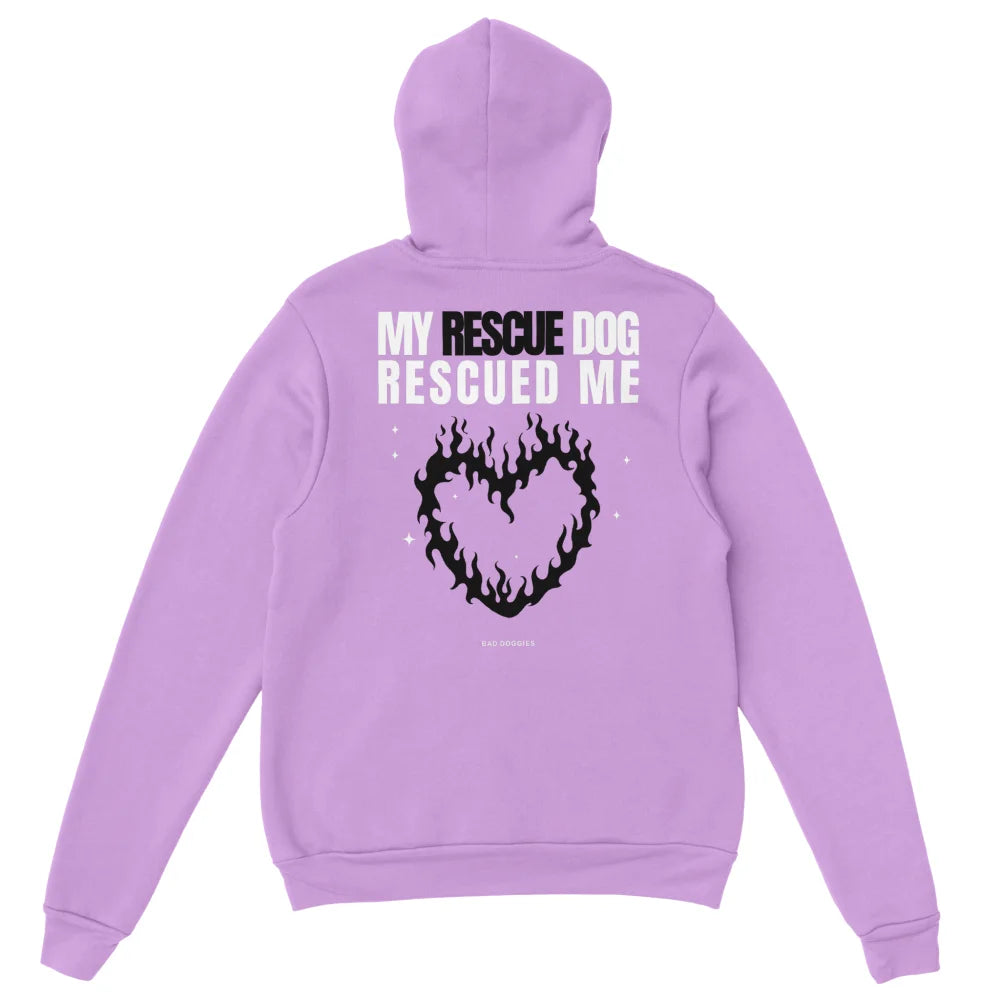 Hoodie My Rescue Dog Rescued Me - Lilas / S Hoodie My