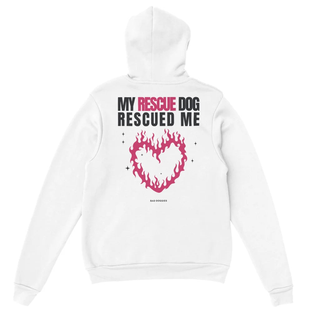 Hoodie My Rescue Dog Rescued Me - White comme Walter / S