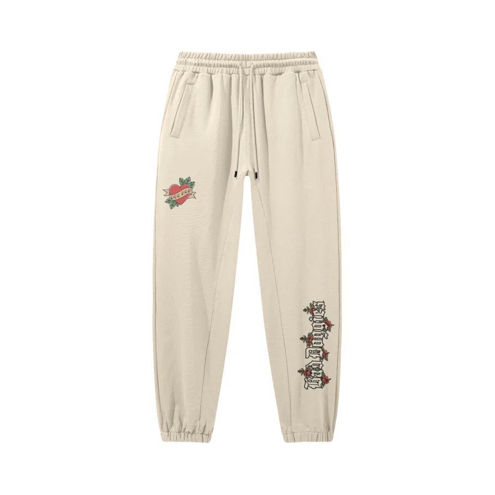 Jogging Old School Heart - Dog Mom / Dog Dad ❤️🔥 - Beige