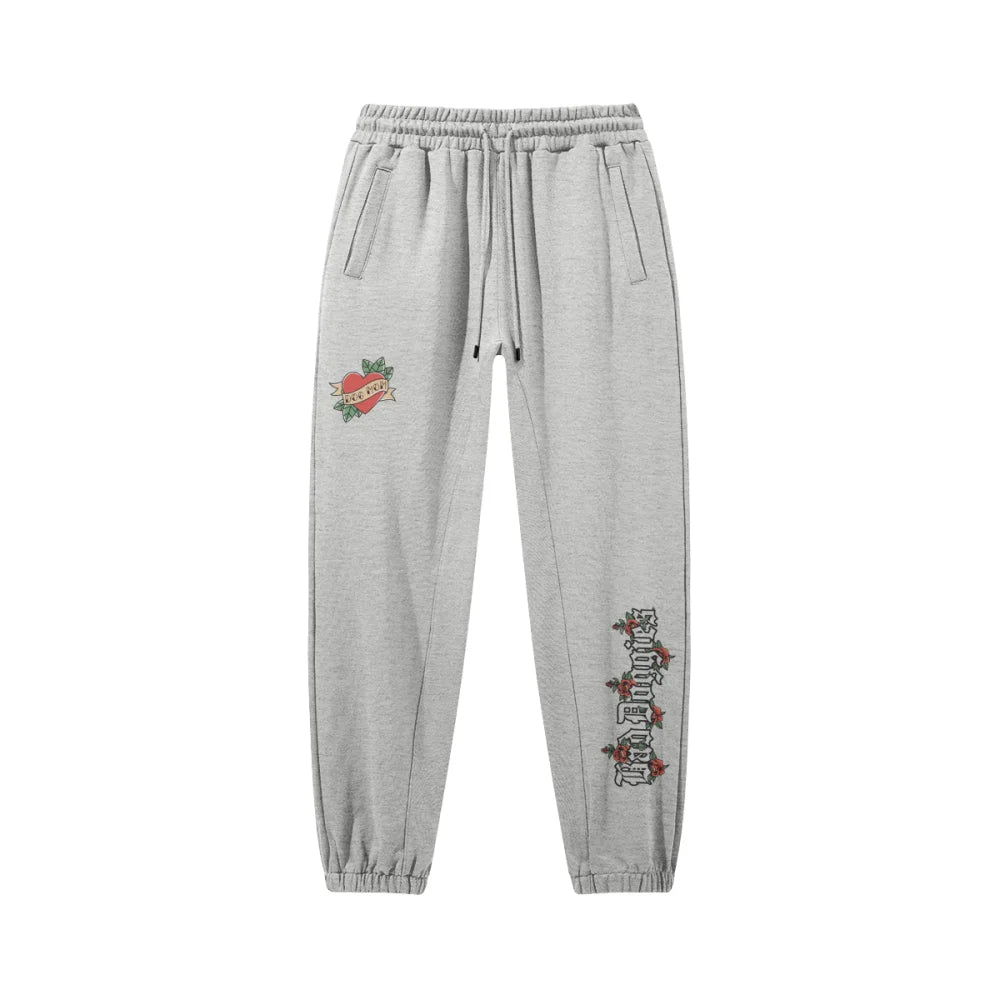 Jogging Old School Heart - Dog Mom / Dog Dad ❤️🔥 - Grey