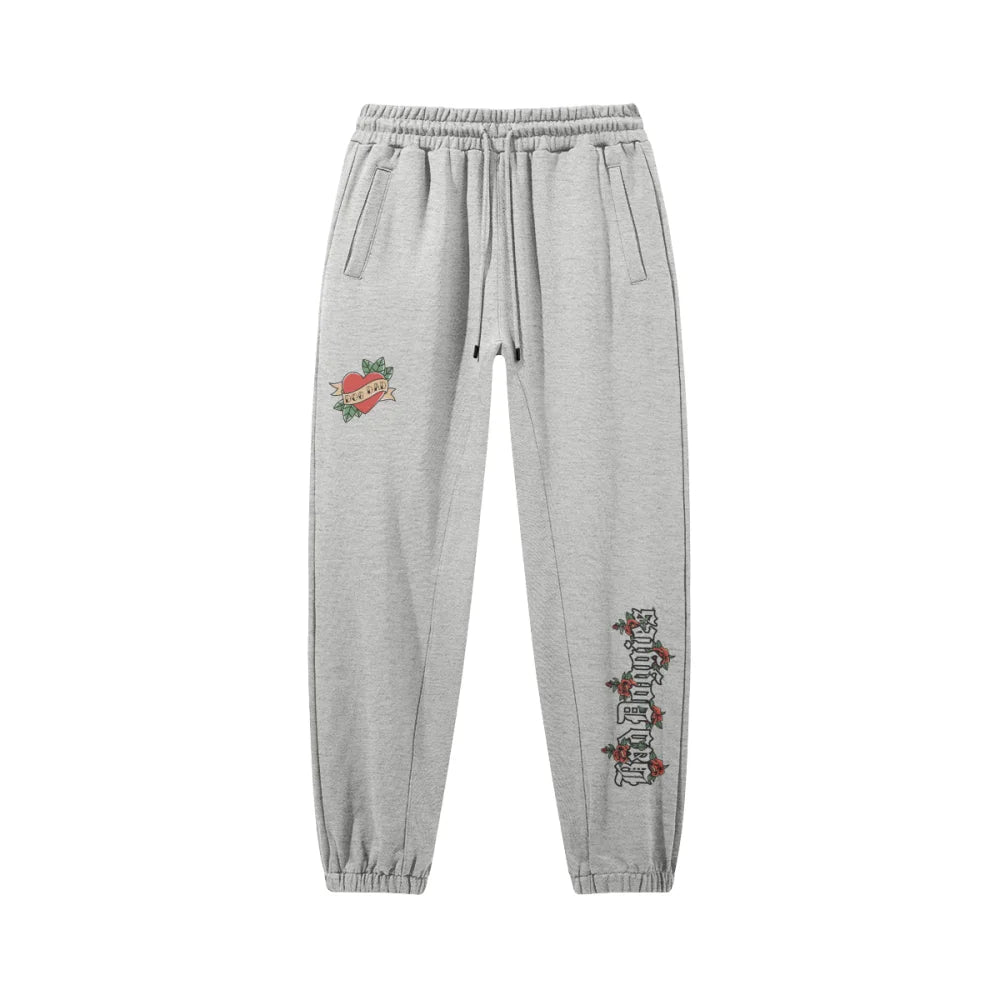 Jogging Old School Heart - Dog Mom / Dog Dad ❤️🔥 - Grey