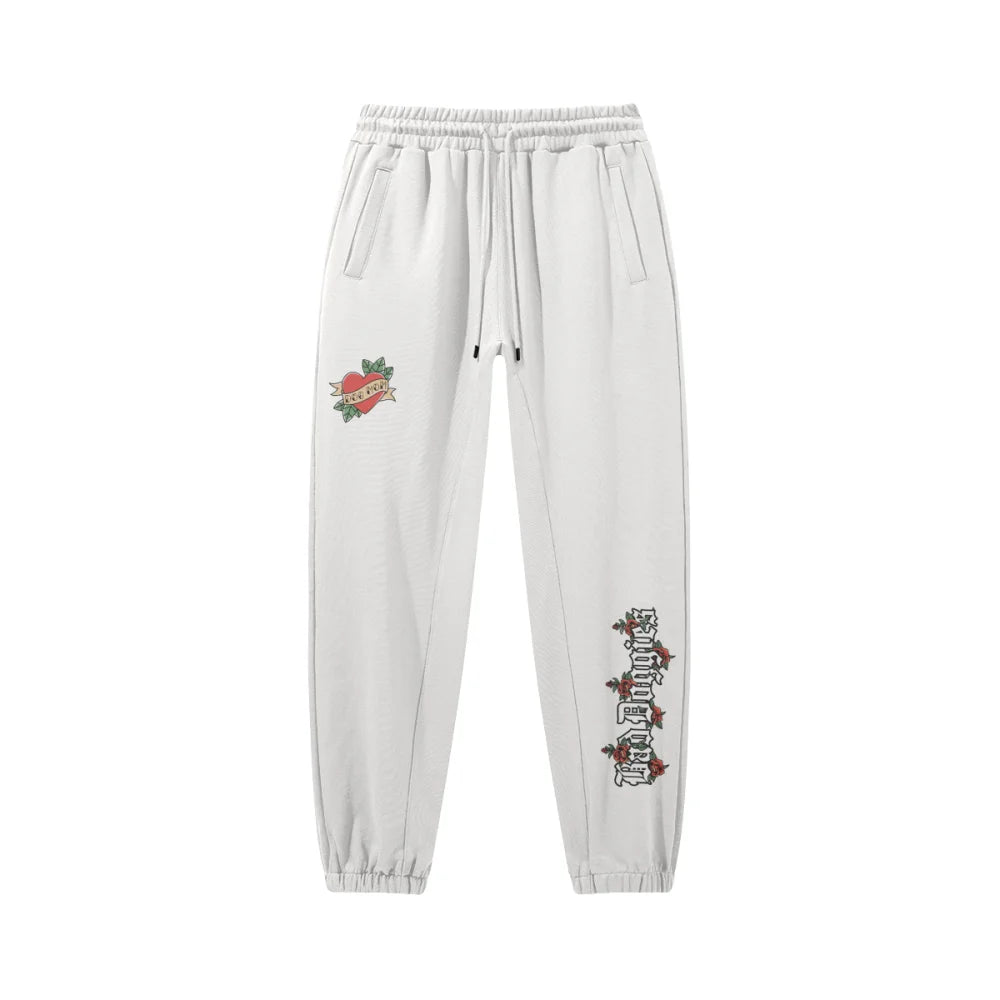 Jogging Old School Heart - Dog Mom / Dog Dad ❤️🔥 - White