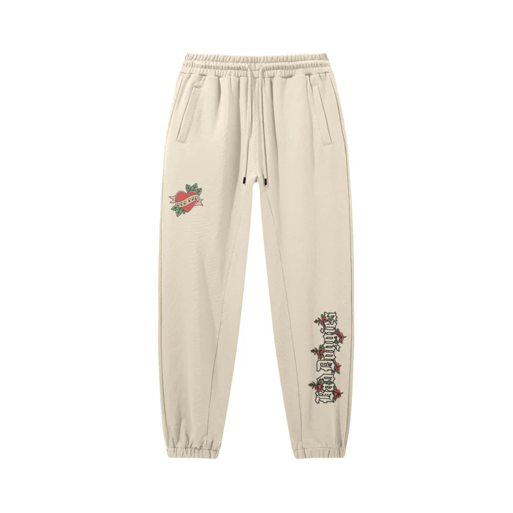 Jogging Old School Heart - Dog Mom / Dog Dad ❤️🔥 - Beige