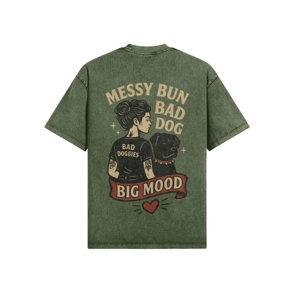 Perso Pauline 💛 XS / Military Green T shirt Oversize MESSY