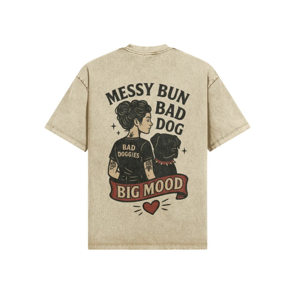 Perso Pauline 💛 XS / Sahara T shirt Oversize MESSY BUN BAD
