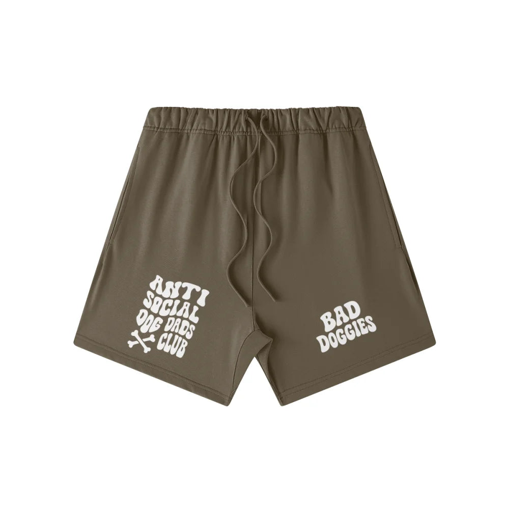 Short 🦴 Anti Social Dog Dads Club 🦴 - Old Brown / XS Short