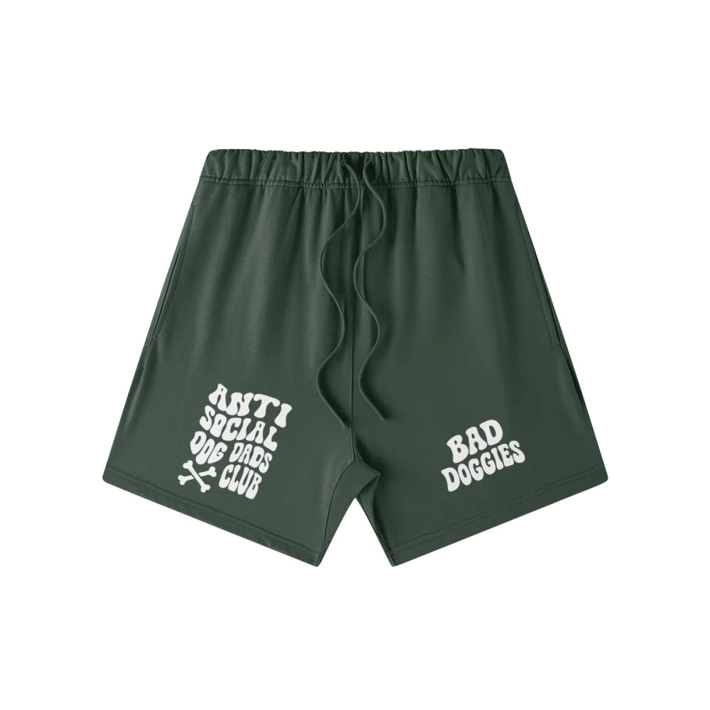 Short 🦴 Anti Social Dog Dads Club 🦴 - Forest Green / XS