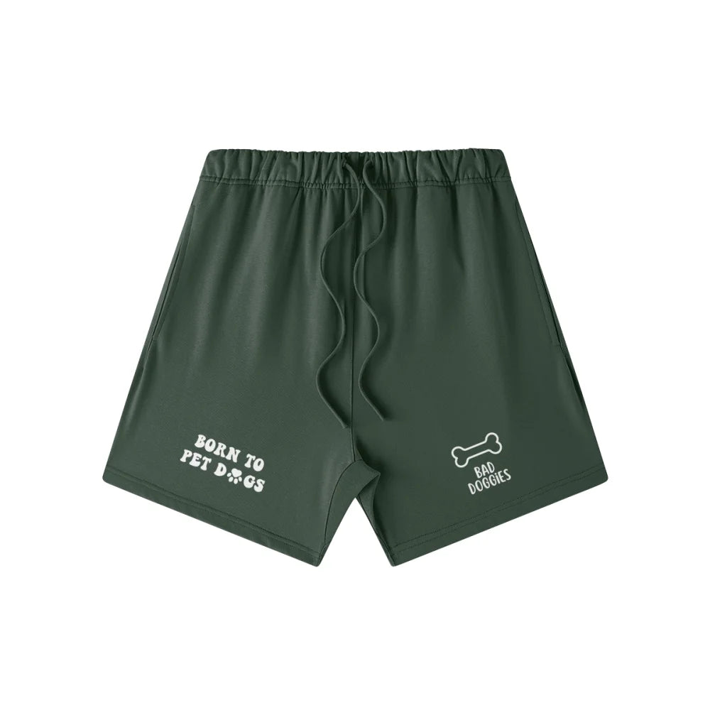 Short BORN TO PET DOGS ๐พ - Forest Green / XS Short BORN TO
