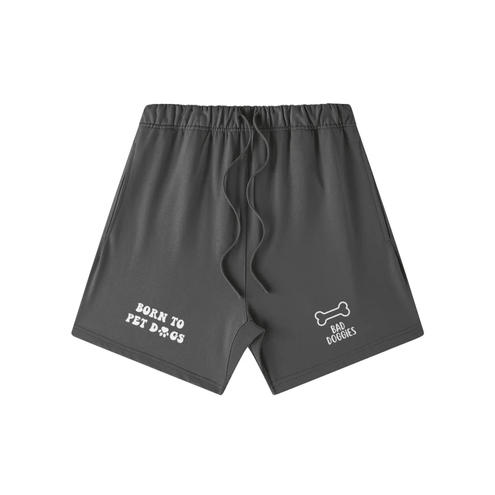 Short BORN TO PET DOGS ๐พ - Dark Grey / XS Short BORN TO PET