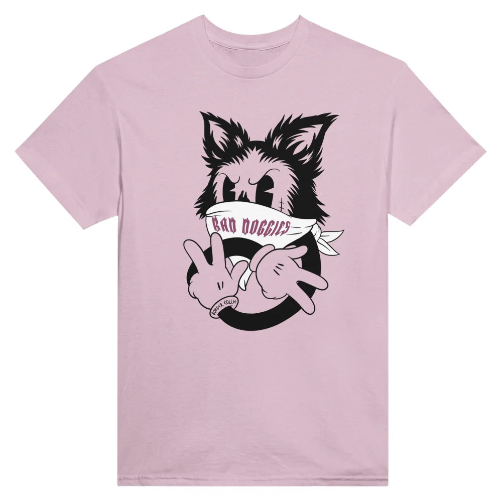 T-shirt Bad Border Collie ✌️ - Rose Poudré / S T-shirt Bad